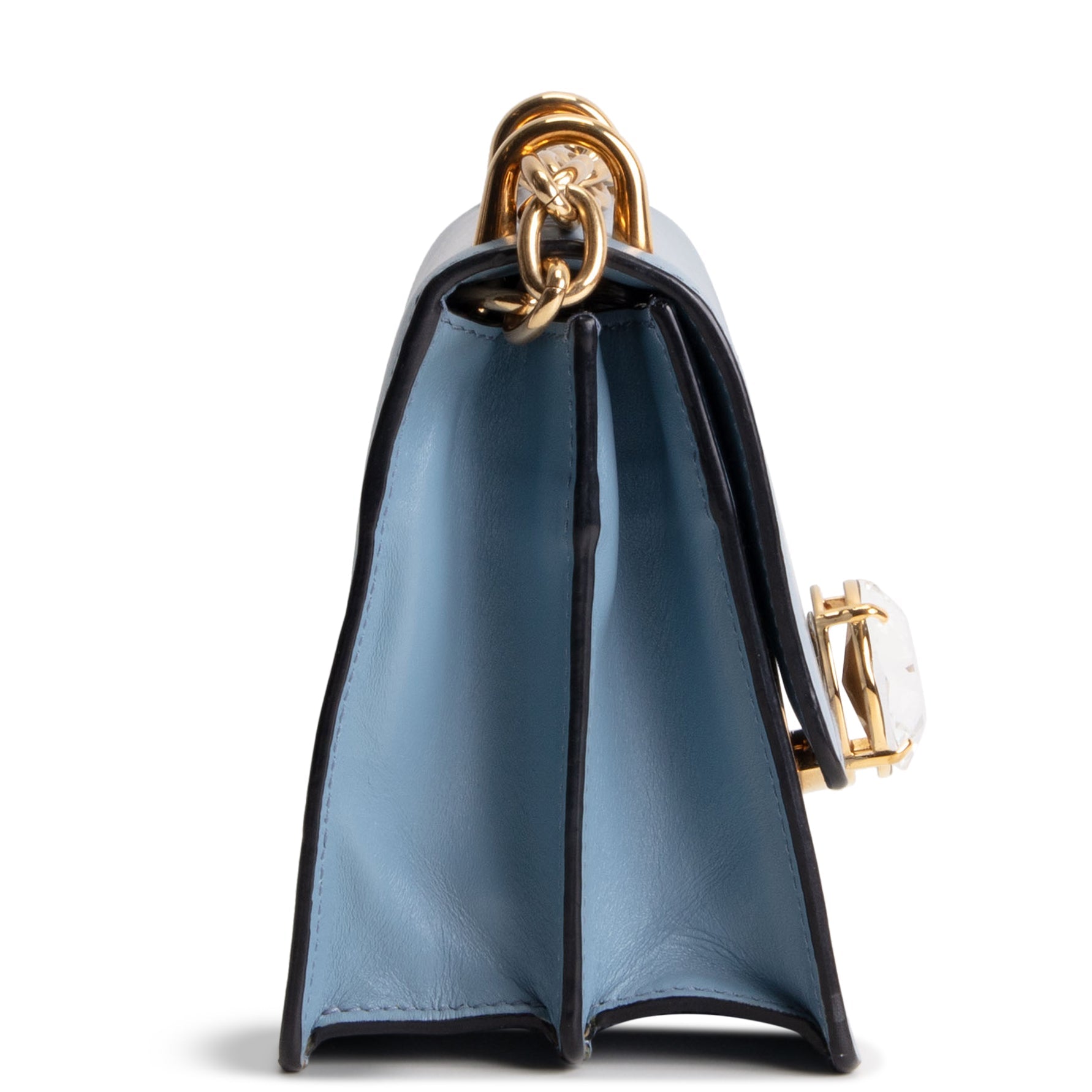 MIU MIU Chain Link Shoulder Bag - Blue