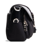 PRADA Tessuto & Spazzolata Buckle Pocket Crossbody - Black
