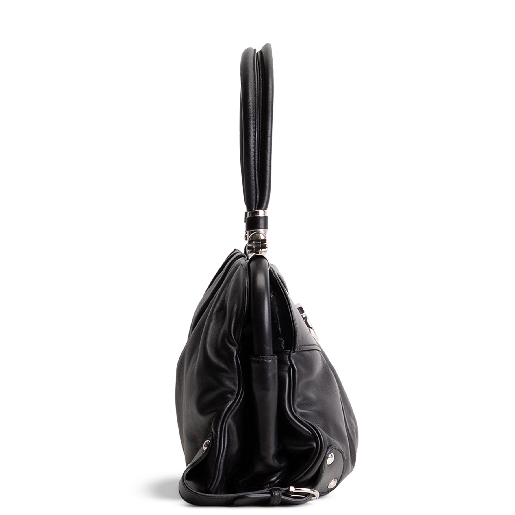 SALVATORE FERRAGAMO XL Leather Shoulder Bag - Black