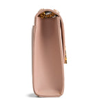 SAINT LAURENT Large Matelasse Monogram Envelope Bag - Peach/Pink