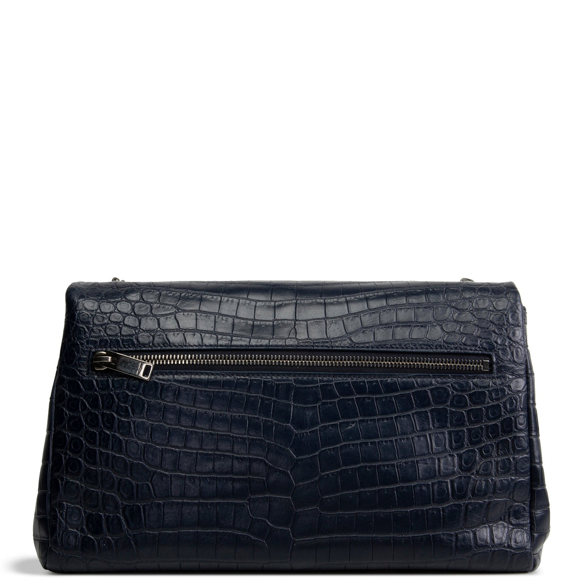 SAINT LAURENT West Hollywood Croc Embossed - Navy
