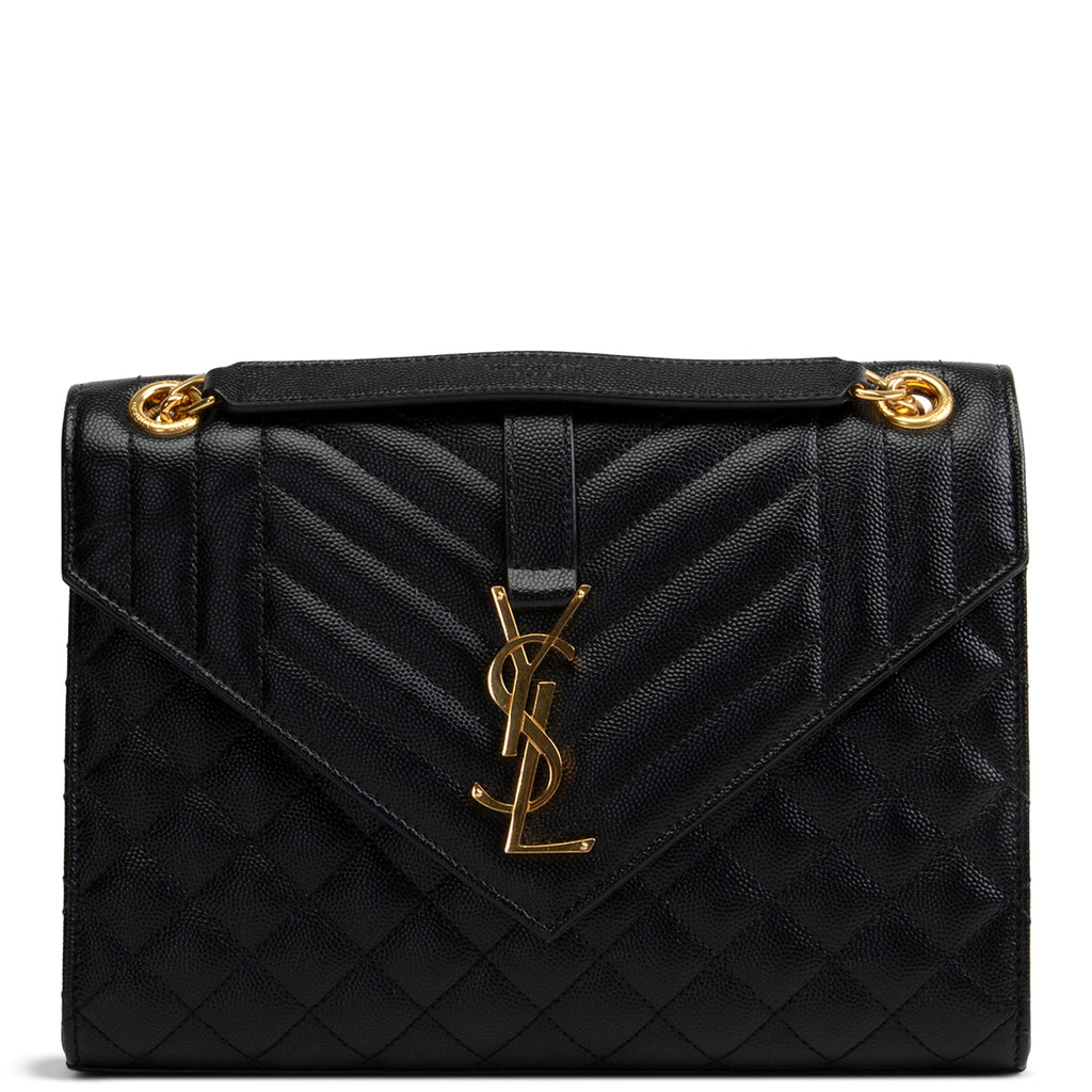 SAINT LAURENT Medium Triquilt Envelope Flap Bag