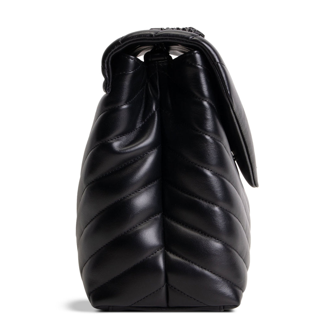 SAINT LAURENT Medium Loulou Shoulder Bag - Black