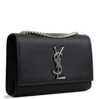 SAINT LAURENT Grain de Poudre Kate Shoulder Bag - Black