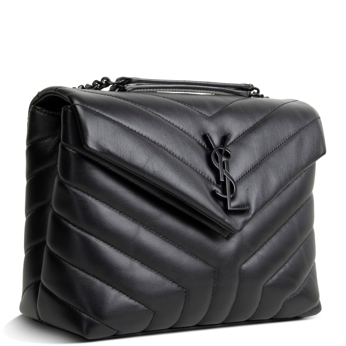 SAINT LAURENT Small Loulou Shoulder Bag  - Black