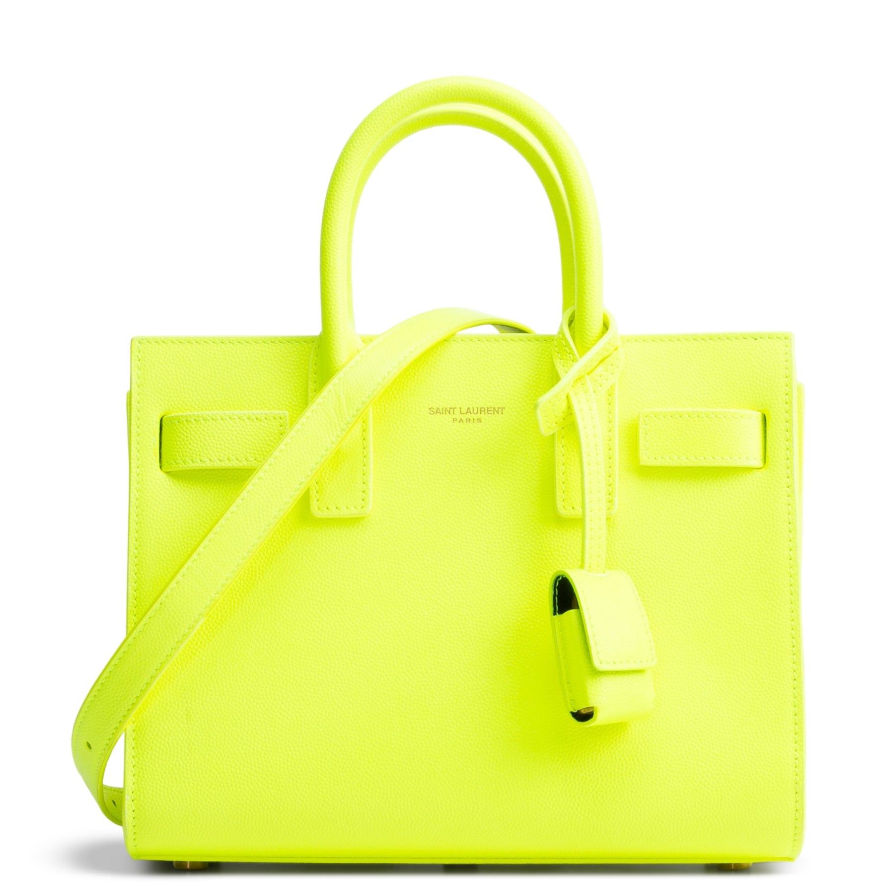 SAINT LAURENT Sac de Jour Nano - Neon Yellow