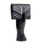 SAINT LAURENT Cassandre Trifold Wallet - Black